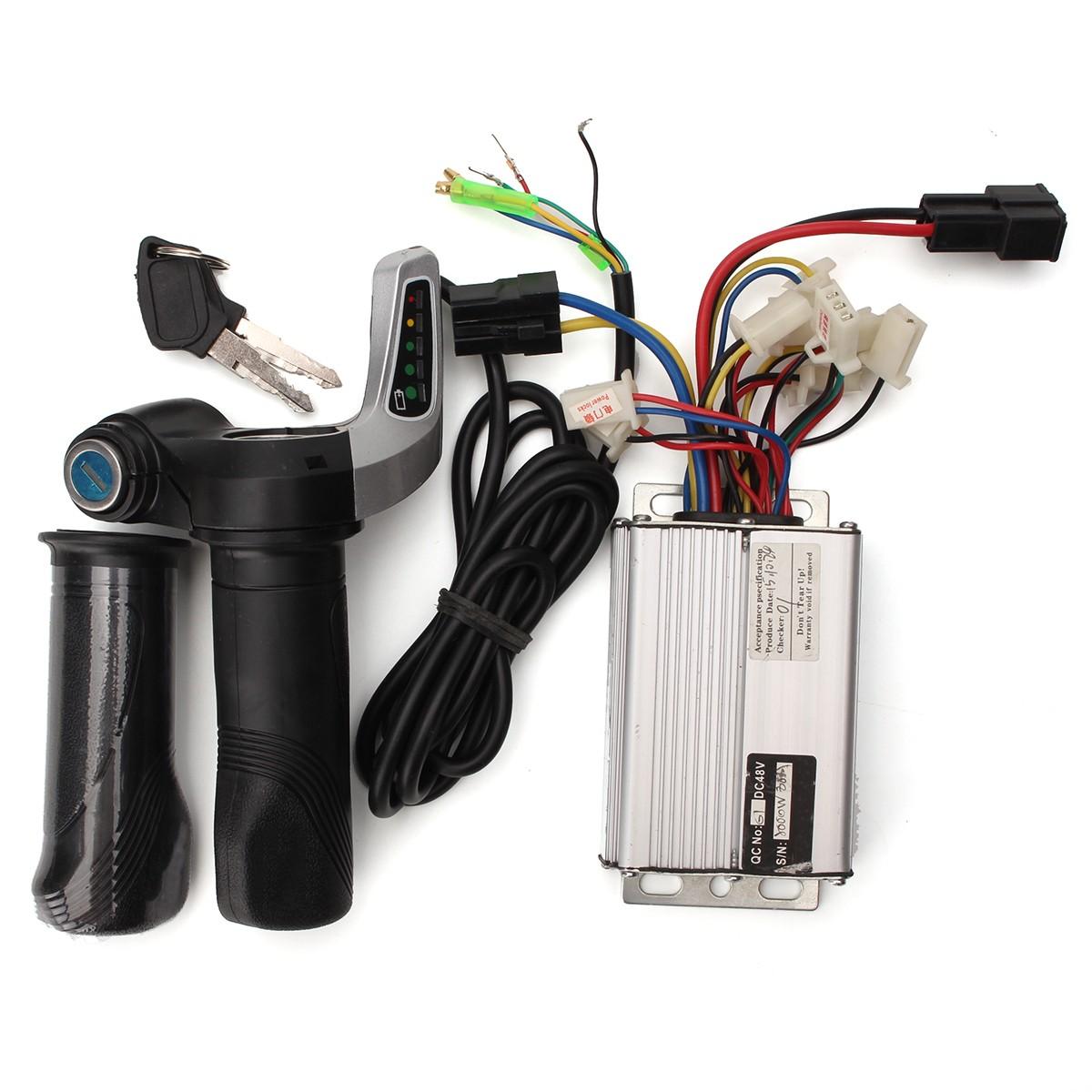48V 1000W Electric Bike Motor Scooter Speed Controller w/Throttle Twist Grips