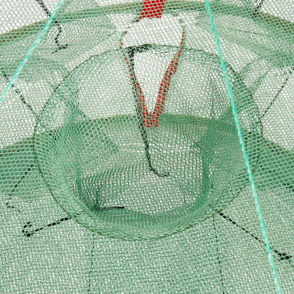 ZANLURE 8/9/13/15 Holes Foldable Double Layer Fishing Net Fish Shrimp Fishing Trap Cast Net