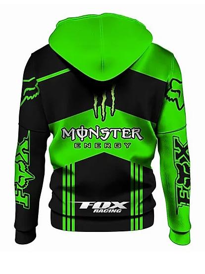 Men's Skull Print MONSTER ENERGY Hoodie