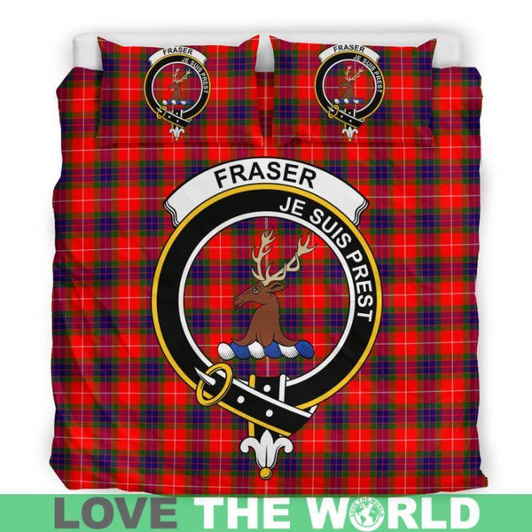 Fraser Of Lovat Modern Clan Badge Tartan Bedding Set K7
