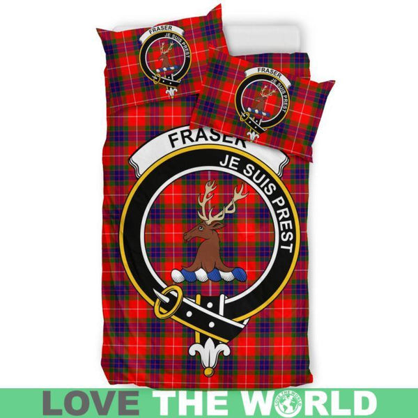 Fraser Of Lovat Modern Clan Badge Tartan Bedding Set K7