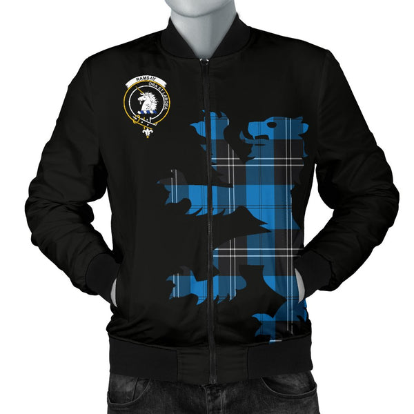 Ramsay Tartan Lion And Thistle Bomber Jacket For Men Th8
