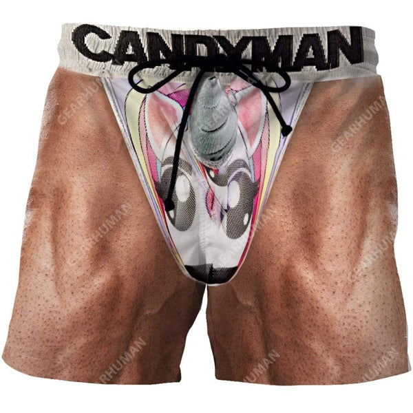 Custom Beach Shorts - Swim Trunks Unicorn