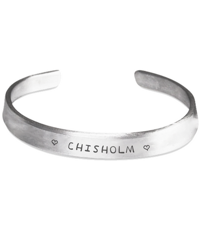 Chisholm Clan Name Stamped Bracelets K7