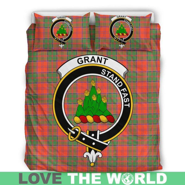 Grant Ancient Clan Badge Tartan Bedding Set K7
