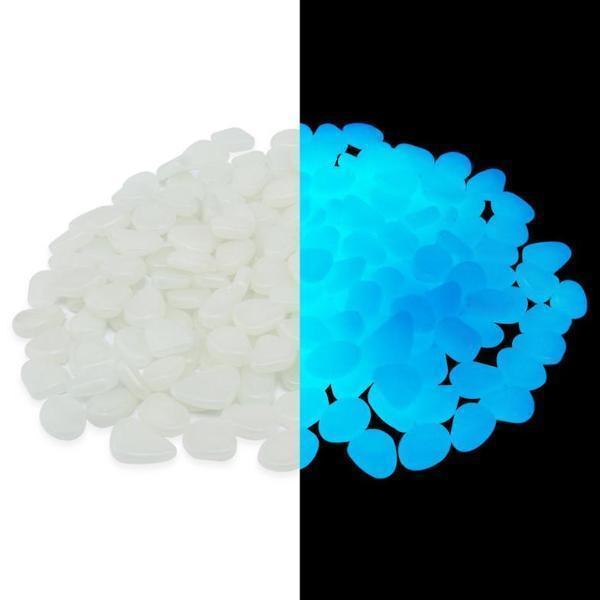 Glow-In-The-Dark Luminous Garden Pebbles - 100pcs