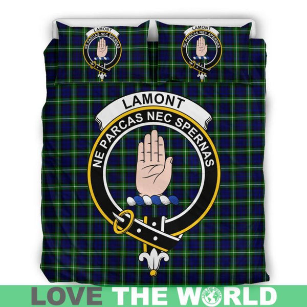 Lamont Modern Clan Badge Tartan Bedding Set K7