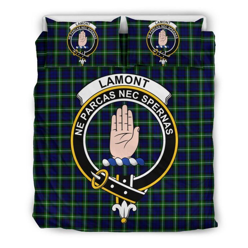 Lamont Modern Clan Badge Tartan Bedding Set K7