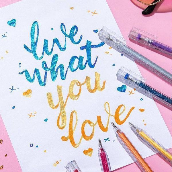 Glitter Gel Pens for Adult Coloring Books