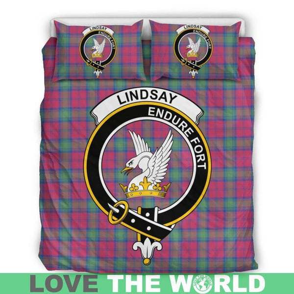 Lindsay Ancient Clan Badge Tartan Bedding Set K7