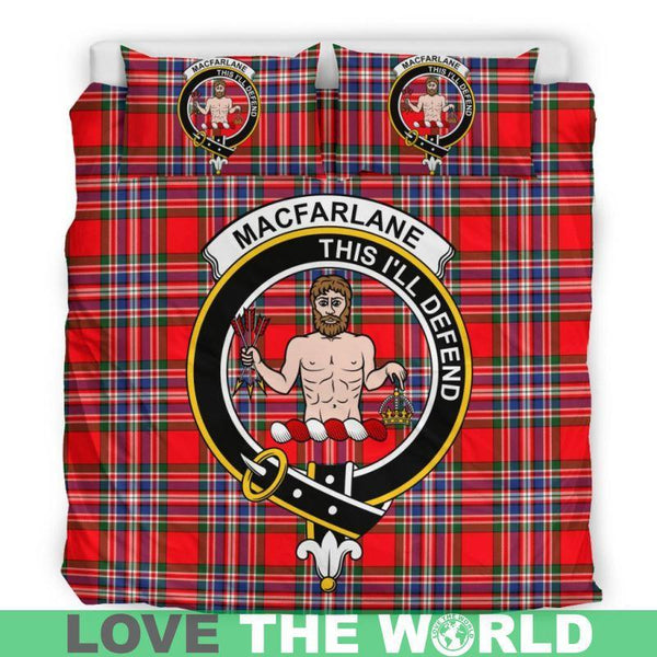 Macfarlane Modern Clan Badge Tartan Bedding Set K7
