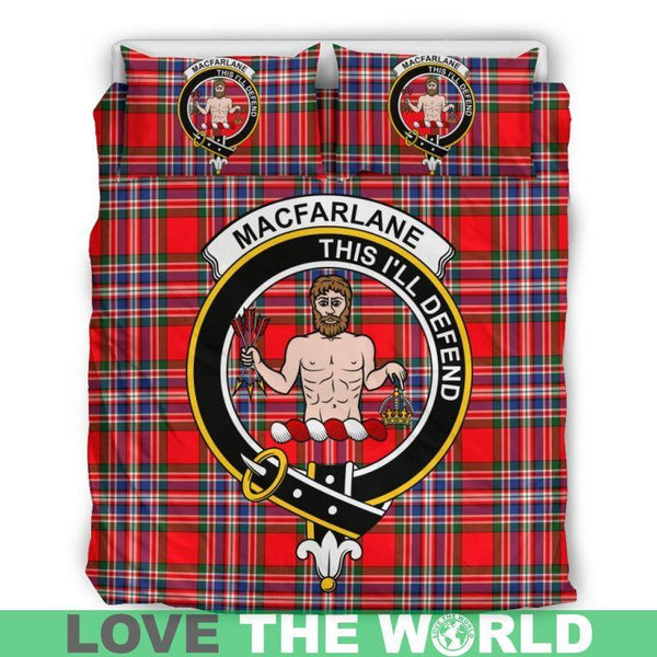 Macfarlane Modern Clan Badge Tartan Bedding Set K7