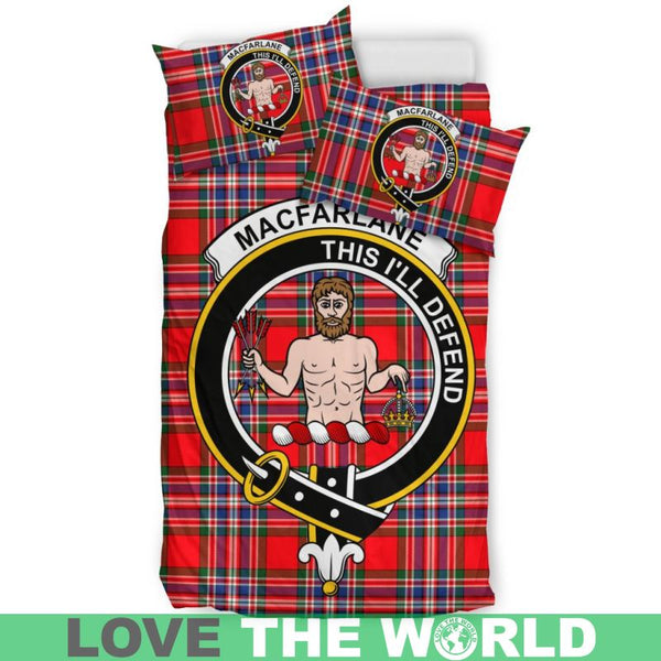Macfarlane Modern Clan Badge Tartan Bedding Set K7