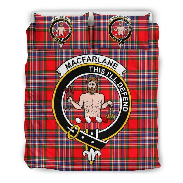 Macfarlane Modern Clan Badge Tartan Bedding Set K7