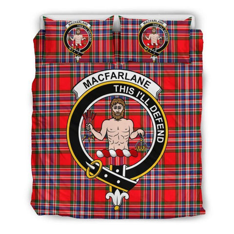 Macfarlane Modern Clan Badge Tartan Bedding Set K7