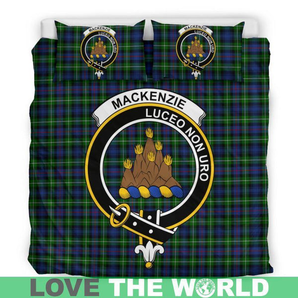 Mackenzie Modern Clan Badge Tartan Bedding Set K7