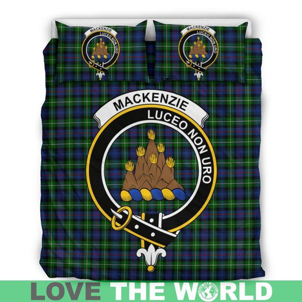 Mackenzie Modern Clan Badge Tartan Bedding Set K7
