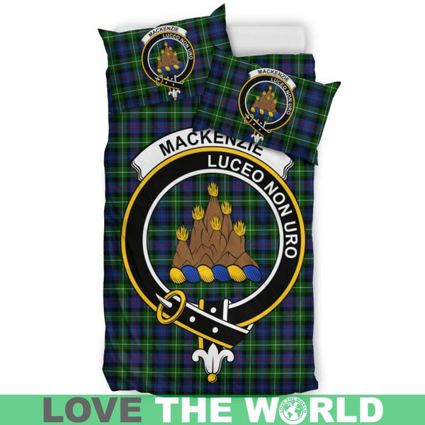 Mackenzie Modern Clan Badge Tartan Bedding Set K7