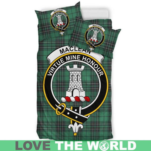 Maclean Hunting Ancient Clan Badge Tartan Bedding Set K7
