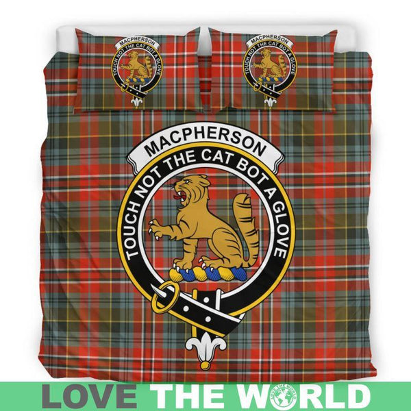 Macpherson Weathered Clan Badge Tartan Bedding Set K5