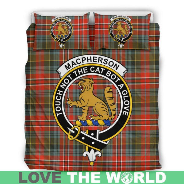Macpherson Weathered Clan Badge Tartan Bedding Set K5