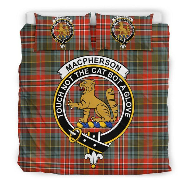 Macpherson Weathered Clan Badge Tartan Bedding Set K5