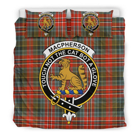 Macpherson Weathered Clan Badge Tartan Bedding Set K5