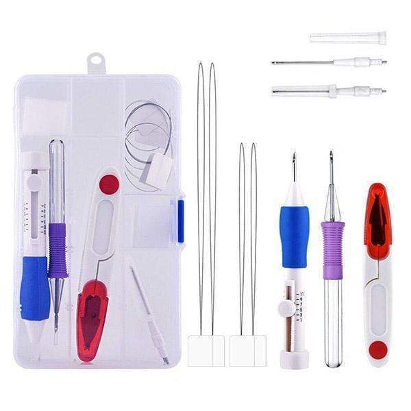 RAINBOW COLOR EMBROIDERY THREADING TOOL 136 SETS