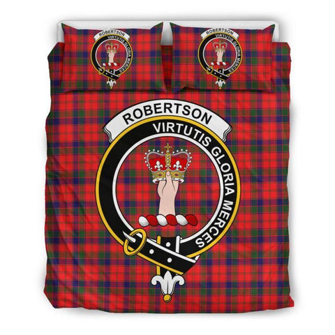Robertson Modern Clan Badge Tartan Bedding Set K7