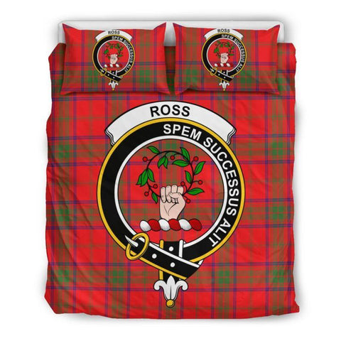 Ross Modern Clan Badge Tartan Bedding Set K7
