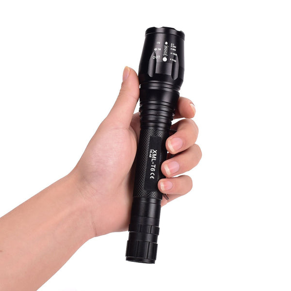 Police Military 1200 Lumen 5 Mode LED Flashlight w Batteries and Chargers- Get 2 for Only $29.95