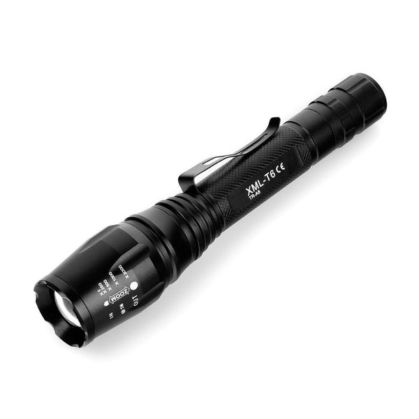 Police Military 1200 Lumen 5 Mode LED Flashlight w Batteries and Chargers- Get 2 for Only $29.95