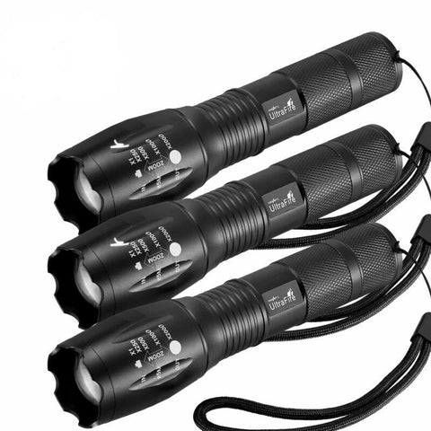 Military Grade Tactical LED CREE XML T6 1200 Lumens 5 Mode Flashlight - Get 3 for Only $19.95