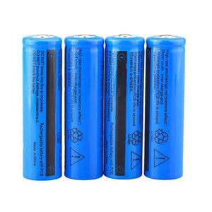 4 PCS 18650 3.7V 5000mAH Rechargeable Blue Li-ion Battery For LED Flashlight
