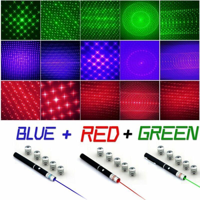 Laser Pointer Pen 5mw Beam - Red + Green + Blue