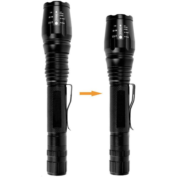 2 x Tactical 1500 Lumens 5 Modes T6 LED Flashlight +18650 Battery+ Charger