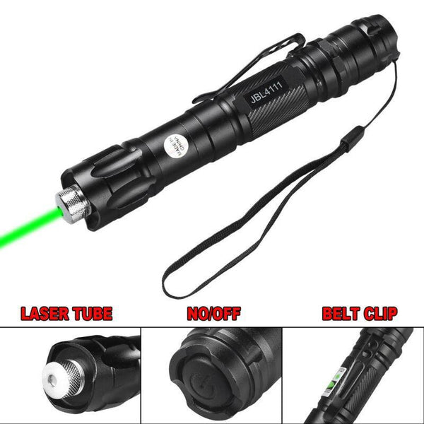 10 Miles 532nm Green Laser Pointer Pen Visible Beam Light Lazer + Star Cap