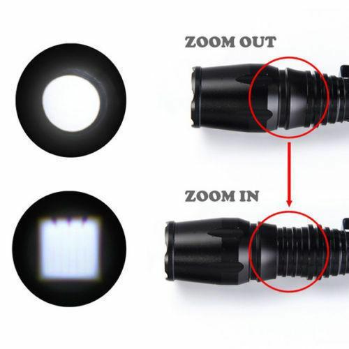 2 x Tactical 1500 Lumens 5 Modes T6 LED Flashlight +18650 Battery+ Charger