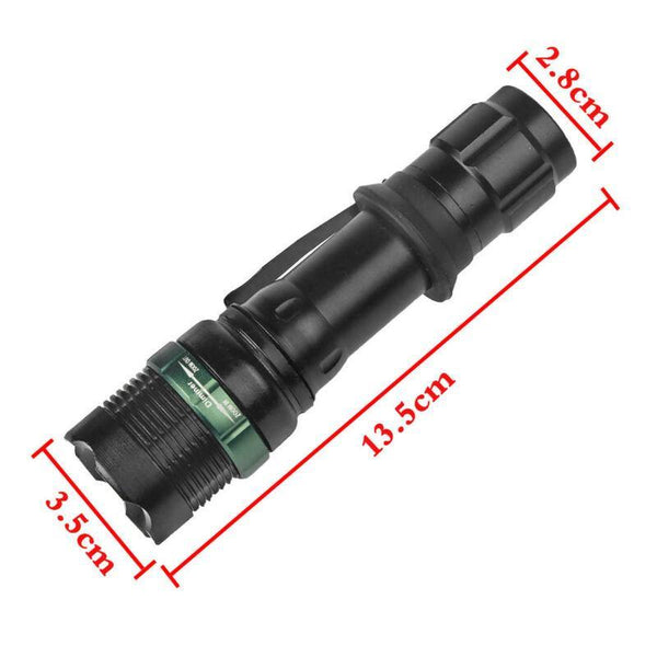 10 Sets Tactical 900 Lumen T6 Zoomable 18650 LED Flashlight