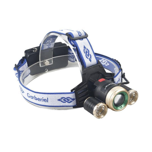 Zoomable Headlamp 3x T6 LED Headlight Head Light 18650 Flashlight Torch