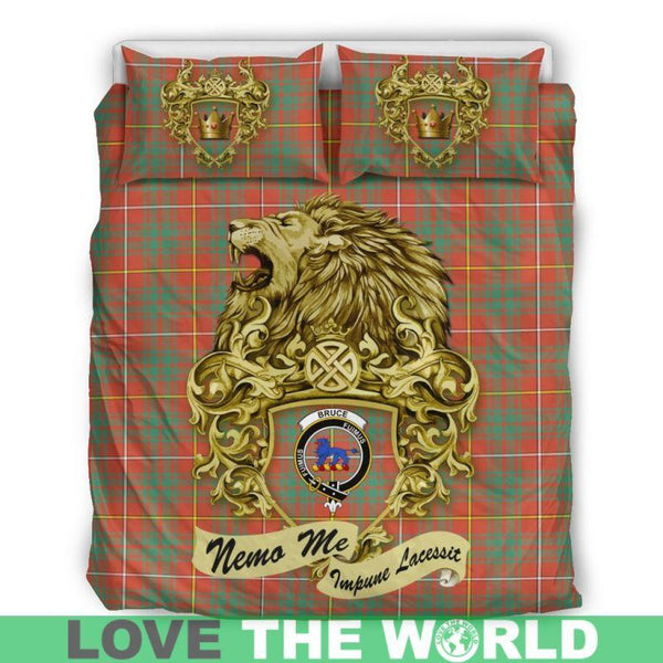 Scotland Lion Bruce Ancient Tartan Bedding Set K7