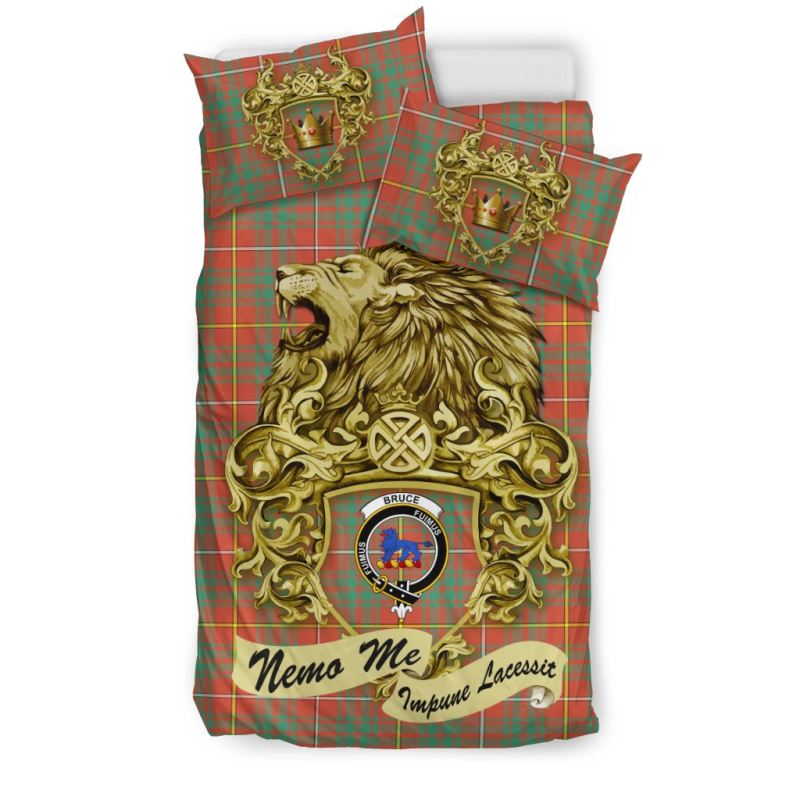 Scotland Lion Bruce Ancient Tartan Bedding Set K7