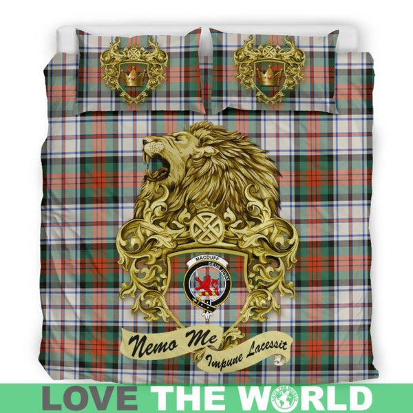 Scotland Lion Macduff Dress Ancient Tartan Bedding Set K7