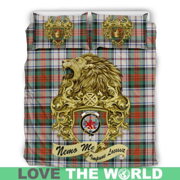 Scotland Lion Macduff Dress Ancient Tartan Bedding Set K7