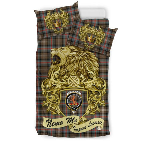 Scotland Lion Sutherland Weathered Tartan Bedding Set K7