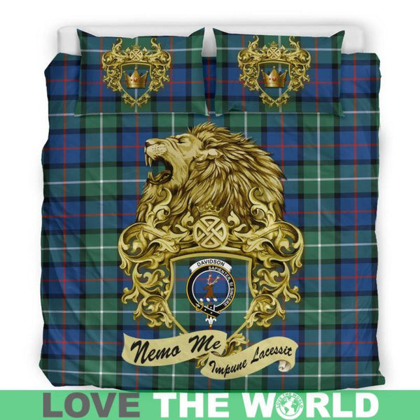 Scottish Lion Davidson Of Tulloch Tartan Bedding Set K7