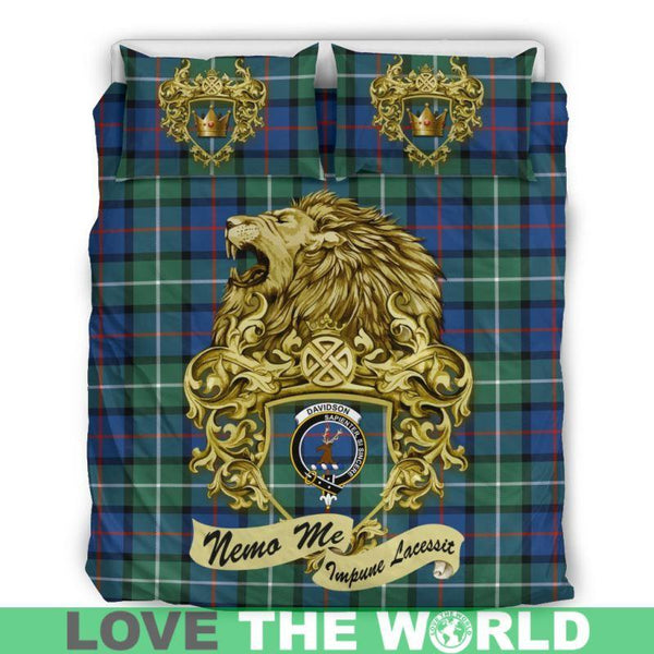 Scottish Lion Davidson Of Tulloch Tartan Bedding Set K7