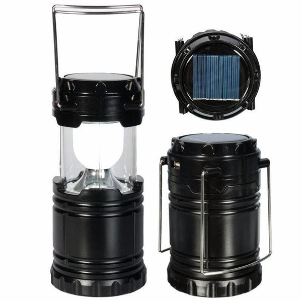 LED Solar Panel Collapsible Rechargeable Camping Light