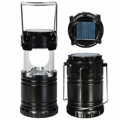 LED Solar Panel Collapsible Rechargeable Camping Light
