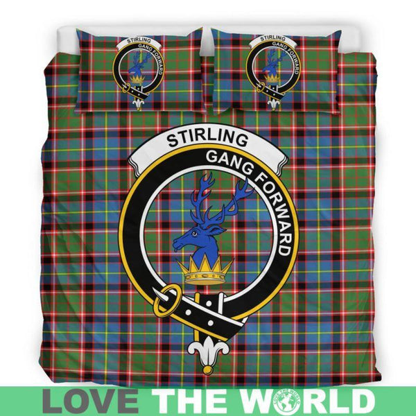 Stirling (Of Cadder-Present Chief) Clan Badge Tartan Bedding Set K7
